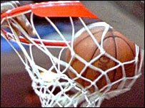 Basketball in the net
