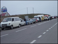 Черга на українсько-польському кордоні