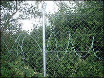 Barbed-wire fence