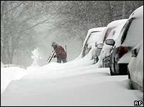 Neve cobriu a Costa Leste de branco