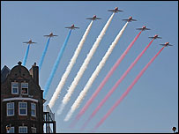 Red Arrows over Lowestoft