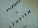 Necessity of Atheism