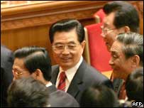 Presidente Hu Jintao no Congresso do Partido Comunista