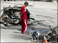 Local de explosão em Bagdá