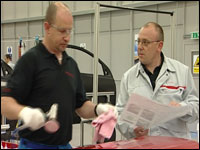 Don Mole training an employee