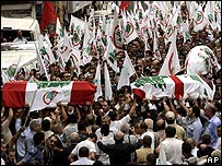 مراسم تشییع جنازه آنطوان غانم 