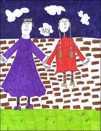 Y brenin yn dweud 'Na!' wrth Dwynwen.