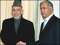 حامد کرزی رييس جمهور افغانستان در سفر به پاکستان