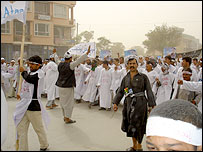 تظاهرات در مزار شريف