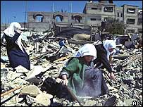 रफ़ा में टूटे घर