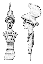 drawing of the Minerva wax spatula handle