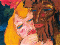 Quadro da mostra sobre casais