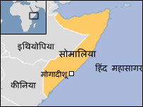 सोमालिया का नक्शा