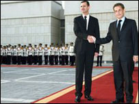 Beşar el Esad ve Sarkozy