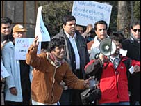 Protest in Geneva (photo Sudath Silva)
