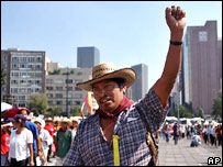 Camponeses viajaram para a capital para participar da marcha