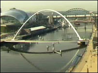 Webcam image of Newcastle and Gateshead quayside