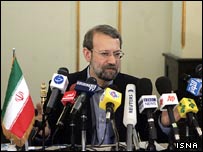 علی لاریجانی در نشست خبری در تهران - ایسنا  