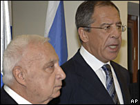 Ariel Sharon e Sergei Lavrov