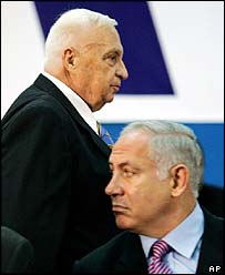 Ariel Şaron ve Benyamin Netanyahu