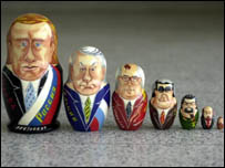 Rus liderlerini canlandıran ünlü Matruşka bebekler