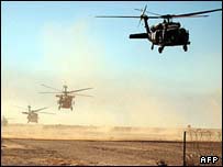 Irak'da Amerikan helikopterleri