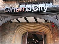 Cinema City's new sign.