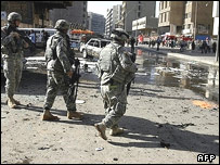 Soldados americanos em Bagdá