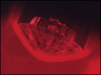 Huygens'in inişini gösteren hayali grafik