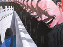 中国画家岳敏君的作品《金鱼》