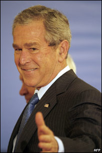Presidente americano, George W. Bush, chega à cúpula