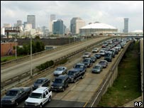 Motoristas saindo de New Orleans