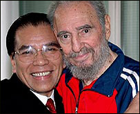 Ông Nông Đức Mạnh và lãnh tụ Cuba Fidel Castro Ruz