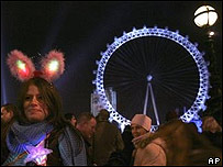 Fireworks at London eye to welcome 2006