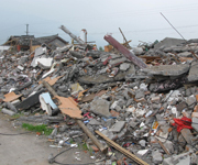 Devastation caused by the earth quake  