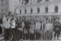 Dyma ni o flaen y Stock Exchange yn Wall Street