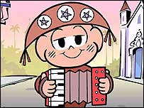 Cascão representando o Nordeste brasileiro