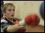 A boy boxing