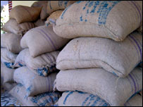 चावल के बोरियाँ