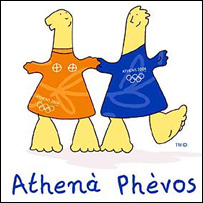 Mascotes das Olimpíadas de 2004 na Grécia