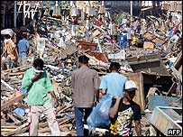 Nhiều khu vực tại châu Á bị phá huỷ sau sóng thần