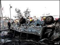 Quang cảnh vụ đánh bom ở đại học Mustansiriyah