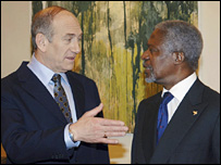 कोफ़ी अन्नान और एहुद ओल्मर्ट