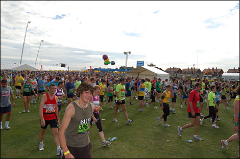 Runners at the finish line