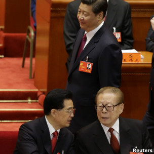 胡錦濤、習近平和江澤民