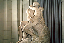 Rodin's sculpture The Kiss at Paris museum