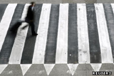 zebra crossing in Barcelona