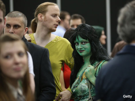 Fans of Star Trek attend a convention in London.