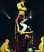 The aerial movements in The Tempest