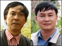 Phóng viên Nguyễn Việt Chiến và Nguyễn Văn Hải